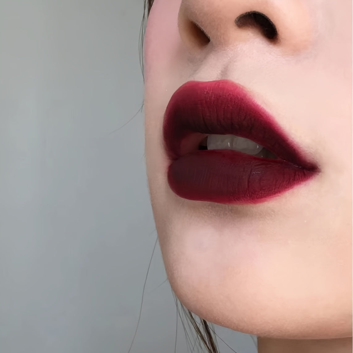 Vibrant Deep Wine Red Velvet Matte Lip Stain - Long-Lasting, Waterproof, Sweat-Proof, Non-Stick Lip Gloss for Mysterious Makeup Looks - High Saturation, Nourishing, Moisturizing, Must-Have for Autumn Season