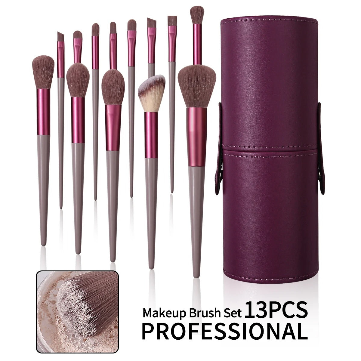 Makeup Brushes Set – Pro Cosmetic Kit w/ Box | TLM