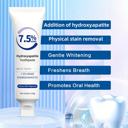 Nano Hydroxyapatite Toothpaste 7.5% (Fluoride-Free) - Dentist Recommended for Sensitive Teeth
