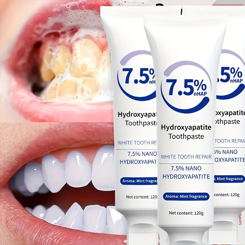 Nano Hydroxyapatite Toothpaste 7.5% (Fluoride-Free) - Dentist Recommended for Sensitive Teeth