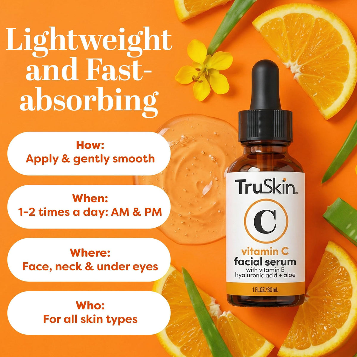 TruSkin Vitamin C Serum for Face with Hyaluronic Acid