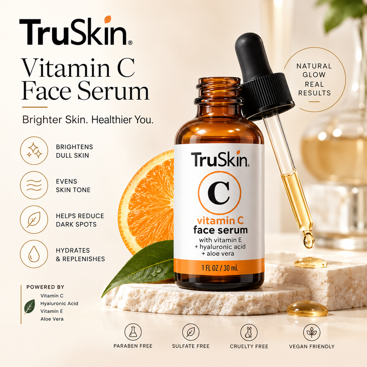 TruSkin Vitamin C Serum for Face with Hyaluronic Acid