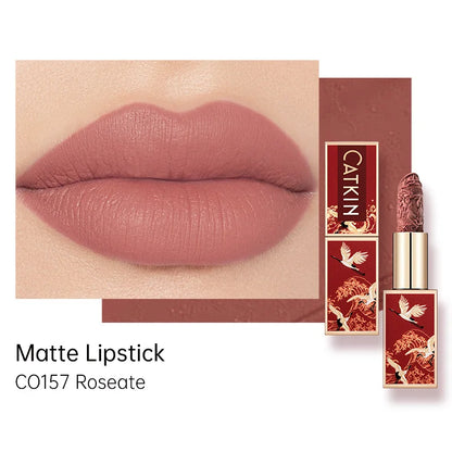 CATKIN Makeup Velvet Matte Lipstick, Hydrating Satin Long Lasting lipstick with Smooth and Creamy Texture, 3.6g