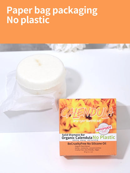 Calendula flower and plant essential oil shampoo soap handmade soap with rich aroma, oil control and moisturizing hair