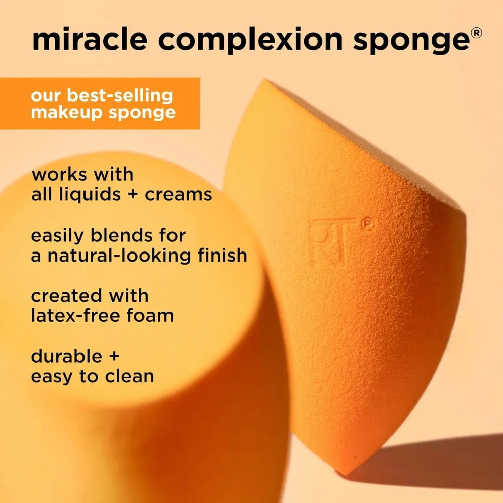 2026 Real Techniques 6 Piece Everyday Essentials Makeup Brush Set Sponges Blush Bronzer Contour Eyeshadow Powder Travel Gift Set