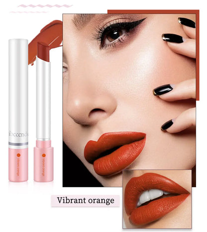 4 Colors Cigarette Shaped Lip Gloss Set Matte Velvet High Pigment Waterproof Long Lasting Non Transfer Portable Mini Lip Makeup Cosmetic