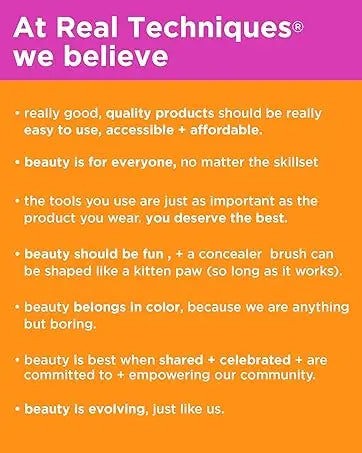 2026 Real Techniques 6 Piece Everyday Essentials Makeup Brush Set Sponges Blush Bronzer Contour Eyeshadow Powder Travel Gift Set