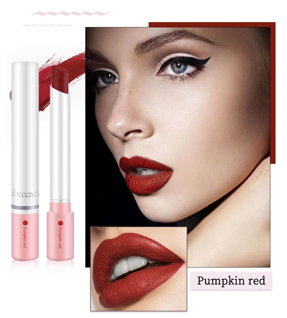 4 Colors Cigarette Shaped Lip Gloss Set Matte Velvet High Pigment Waterproof Long Lasting Non Transfer Portable Mini Lip Makeup Cosmetic