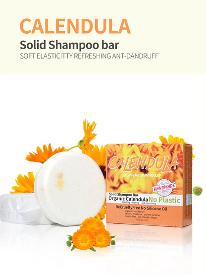 Calendula flower and plant essential oil shampoo soap handmade soap with rich aroma, oil control and moisturizing hair
