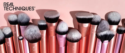 2026 Real Techniques 6 Piece Everyday Essentials Makeup Brush Set Sponges Blush Bronzer Contour Eyeshadow Powder Travel Gift Set