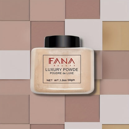 Long-Lasting Full Coverage FANA Luxury Powder, Matte Finish Oil-Control Loose Powder for All Skin Types, 1.7 oz Makeup Setting Powder