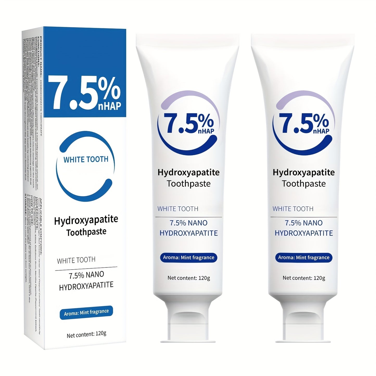 Nano Hydroxyapatite Toothpaste 7.5% (Fluoride-Free) - Dentist Recommended for Sensitive Teeth