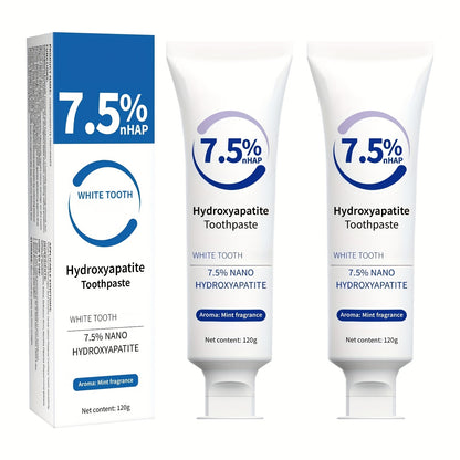 Nano Hydroxyapatite Toothpaste 7.5% (Fluoride-Free) - Dentist Recommended for Sensitive Teeth