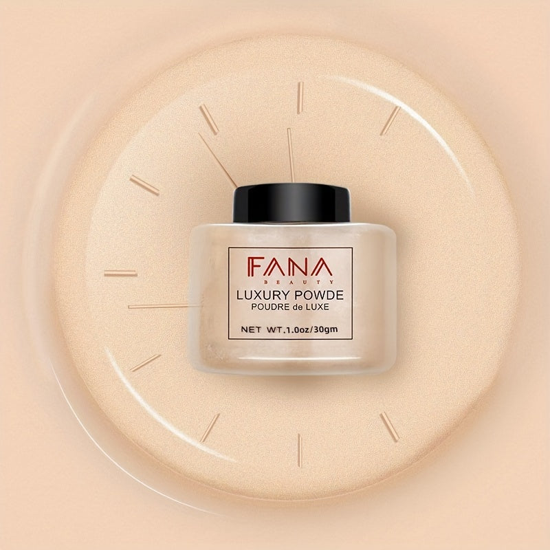 Long-Lasting Full Coverage FANA Luxury Powder, Matte Finish Oil-Control Loose Powder for All Skin Types, 1.7 oz Makeup Setting Powder