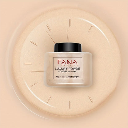 Long-Lasting Full Coverage FANA Luxury Powder, Matte Finish Oil-Control Loose Powder for All Skin Types, 1.7 oz Makeup Setting Powder