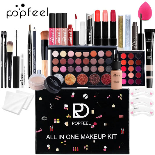 Popfeel All-in-One Makeup Kit – Complete Cosmetic Set for Face, Eyes & Lips