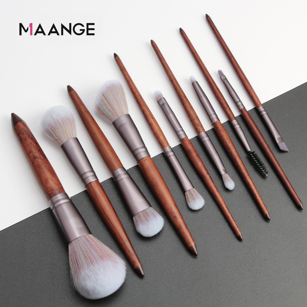 MAANGE 11-Piece Makeup Brush Set – All-in-One Pro Kit