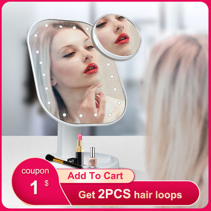 Makeup Vanity Mirror With LED Lights Adjustable Touch Screen Cosmetic Mirror