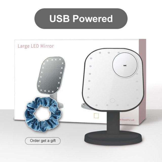 Makeup Vanity Mirror With LED Lights Adjustable Touch Screen Cosmetic Mirror